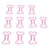 100pcs Paper Clips  Bone Shape Portable Small Cute Electroplating Metal Paper Clips for File Cla