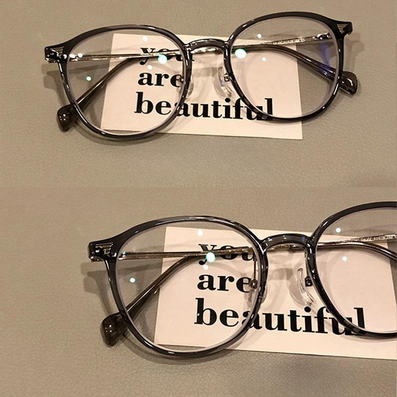 

Cold Brown Myopia Glasses Women S High-Value Myopia Glasses Can Be Matched With Degree Eye Frame Anti-Blue Light Glasses [No lenses] Glasses frame