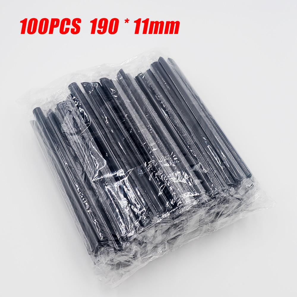 100pcs 190x11mm Big Milkshake Straws Bubble Boba Milk Tea Plastic Thick Straws Smoothie Cold Drinking Drinkware Bar Accessories