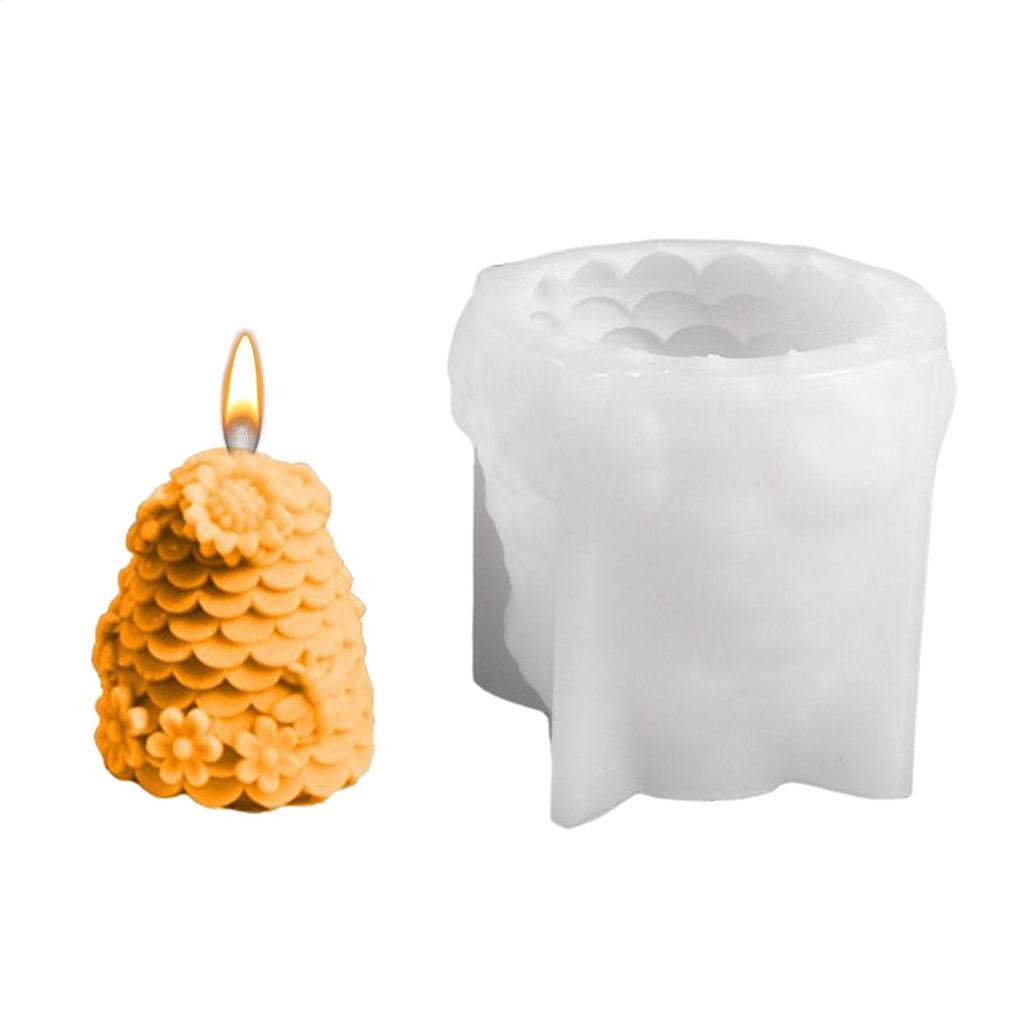Bee Cylinder Silicone Mold Cylinder Soap Mold Silicone Candle Mould Quick Release Casting Home Decoration Animal Resin Art