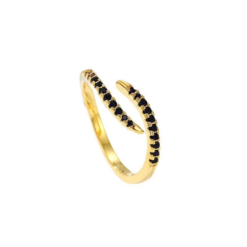 Fashion Light Luxury Winter New Product Niche Design Open Ring Simple Retro Ring Hand Ring