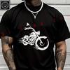 Men's And Women's T-shirt Summer Moto Cotton Tee Ride Print Short-sleeved Spring Autumn Top