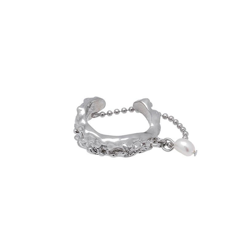 Trendy Geometric Pearl Ring For Women Stylish Adjustable Vintage Design For 2023