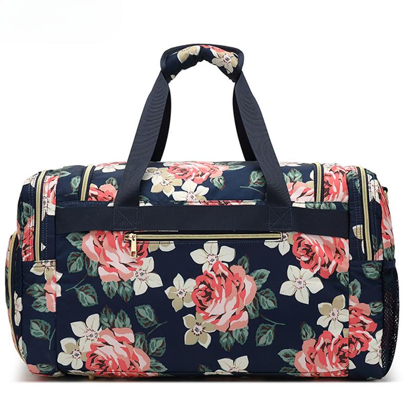 Waterproof Nylon Travel Bag Printed Single Shoulder Duffel Bag Large Capacity Canvas Storage Portable Travel Bag