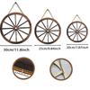 Retro Western Wooden Wagon Wheel Wall Decor