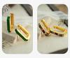 European and American Style Stainless Steel Zirconia Rectangle Earrings for Women