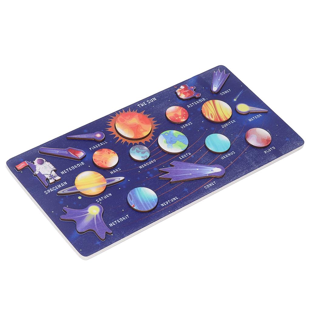 Wooden Solar System Assembling Matching Toy Astronomy Science Educational   Toy for Kids