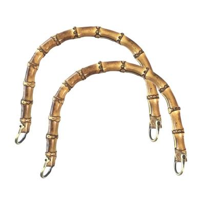 2 Stücke Natürliche U Form Handtasche Griff Exotische Bambus Geldbörse Griffe Taschen Zubehör