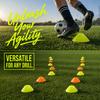 20PCS Stackable Training Cones PE Soccer Cones Multi Color Agility Discs  Field Marking