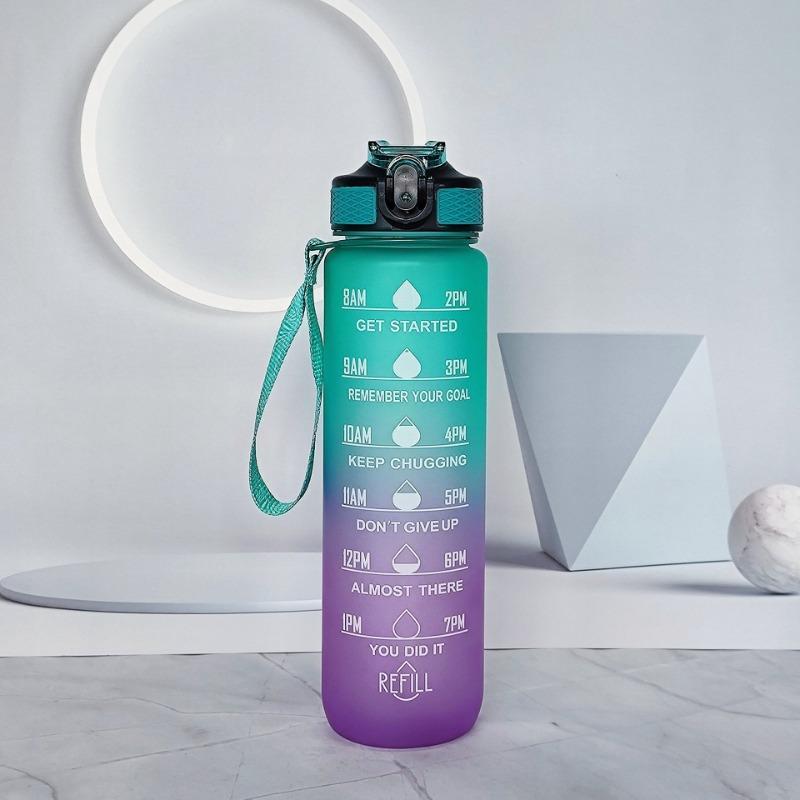 1L Sports Water Bottle Gym Travel Drinking Leakproof Bottle With Straw BPA-Free