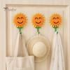 Adhesive Flower Hook Sunflower Wall Hook, Peel And Stick Decorative Hooks Retractable No-Drill Installation Hanger, for Kitchen Bathroom Bedroom
