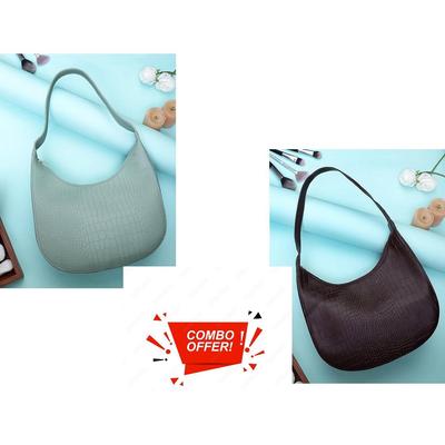 2er-Kombi-Tasche Halbmond-Schultertasche