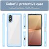 For Sony Xperia 10 VI Phone Case WANLONFENG XC Series TPU Acrylic Cover with Tempered Glass (Big Lens Hole)
