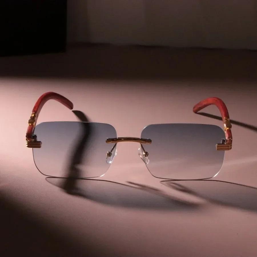 Frameless Classic Square Sunglasses Women Men Brand Designer Personality Sun Glasses Female Male Colors Mirror