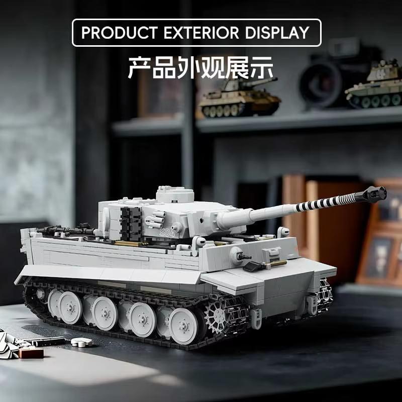 Militär Armee 1:28 Tiger Schwerer Panzer MOC Baustein Modell Ziegelsteine Sets Kreative Bausteine Spielzeug Festival Geschenk Für Erwachsenen Freund 1600+ Teile
