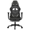 VidaXL Gaming Chair with Footrest Swivel Computer Chair Armchair Ergonomic Office Seat Interior Black and 3143686