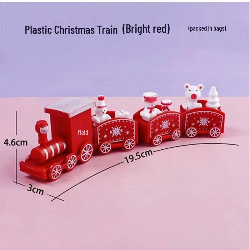 Christmas Cake Decor: Small Plastic Train Ornament for Baking, Birthday Gifts & Children's Toys