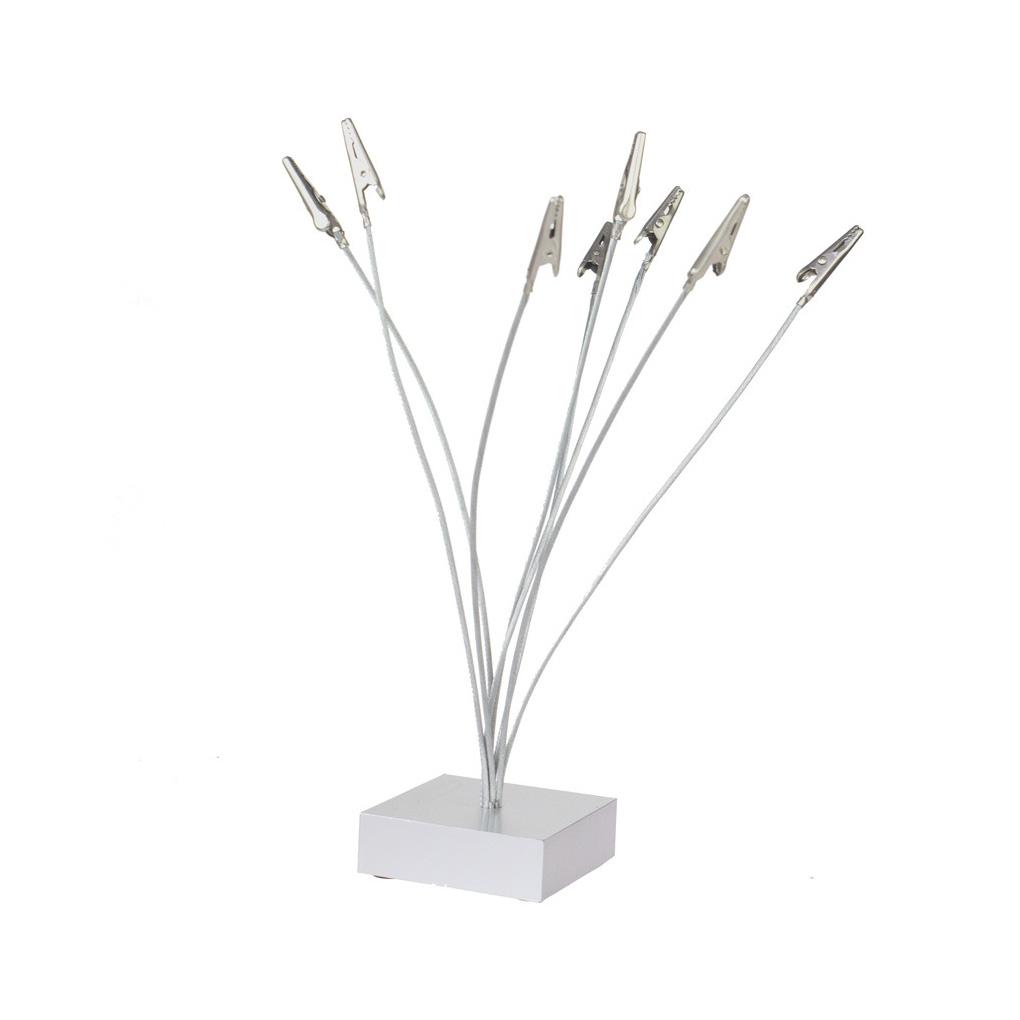 Silberner Sockel Foto-Klammern Halter Tischnummer Klemmen Heim Büro Schreibtisch Papier Organizer Baumstil Hochzeitsfotos