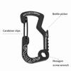 Multi-functional Aluminum Quick Release Carabiner with D-ring and Printed Design for Water Bottles