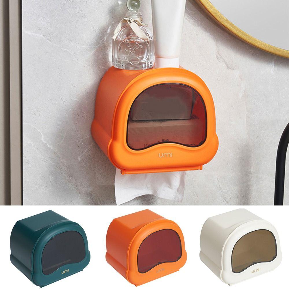 Practical Plastic Wall Mounted Tissue Box Space Saving Waterproof Paper Towel Holder Large Capacity Toilet Paper Box Kitchen