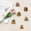 6Pcs Acrylic Special Shape Santa Claus Diamond Art Magnets Decals Diamond Painting Refrigerator Magnet for DIY Crafts Party Gift
