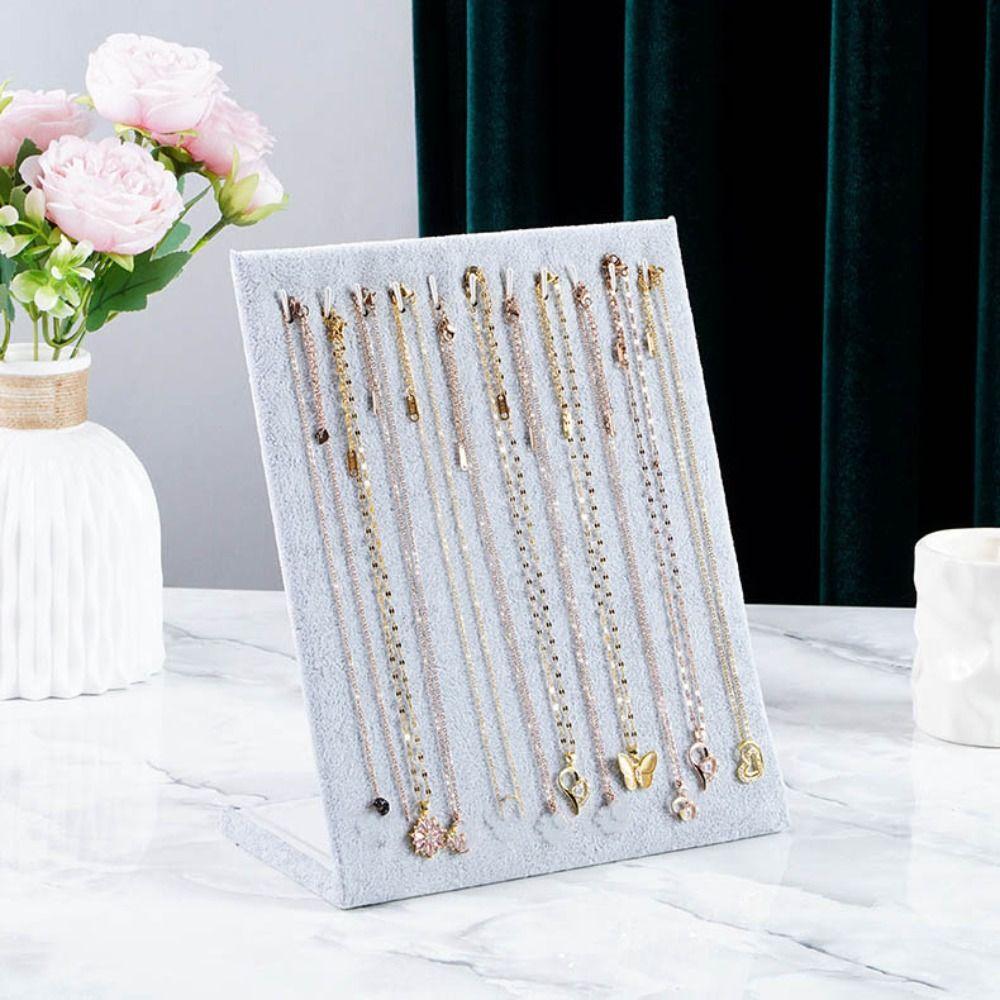 Raft mare pentru expunerea colierelor, suport suspendat pentru colecția de bijuterii, panou util pentru expunerea brățărilor