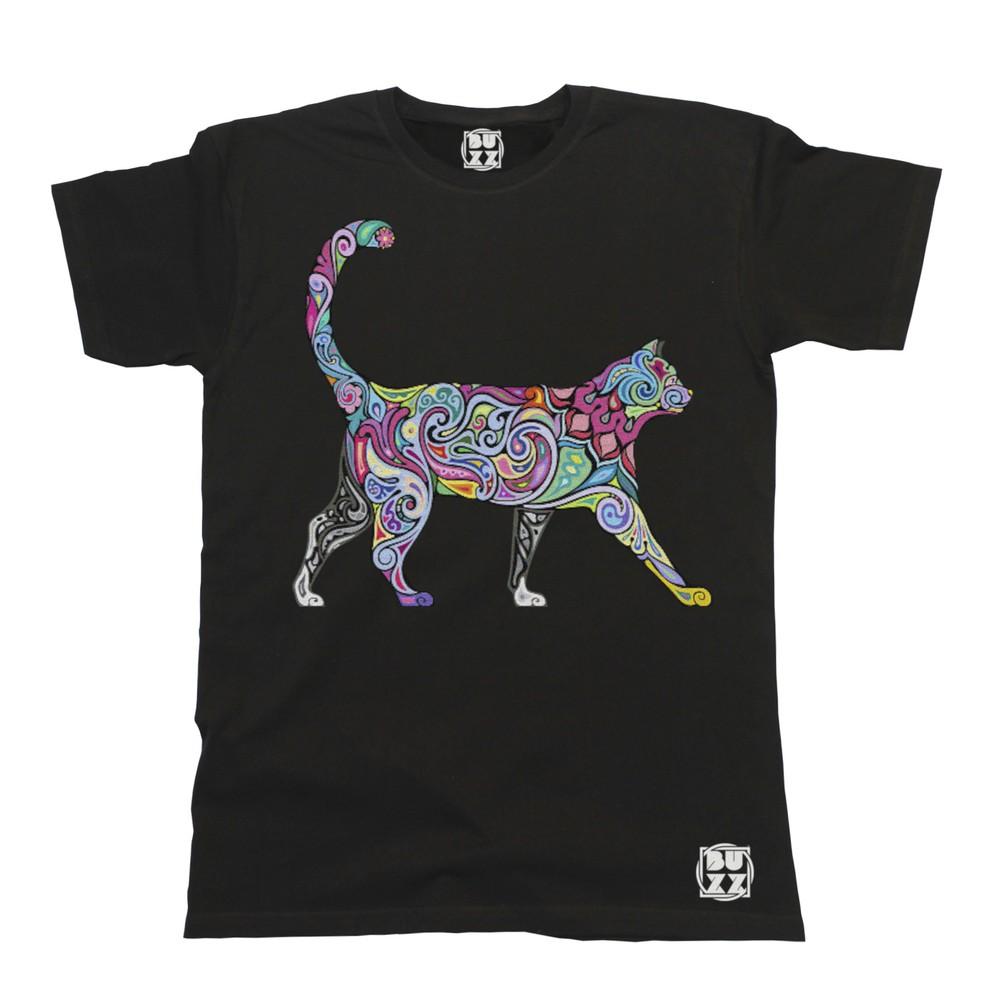 

CAT Pattern Art T-Shirt Unisex Mens Ladies HIPSTER Clothing Trendy Gift S