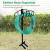 Garden Hose Holder with 4 Spikes Heavy Duty Metal Stand