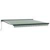 Retractable Awning Green and White 400 X 300 X 165 Cm