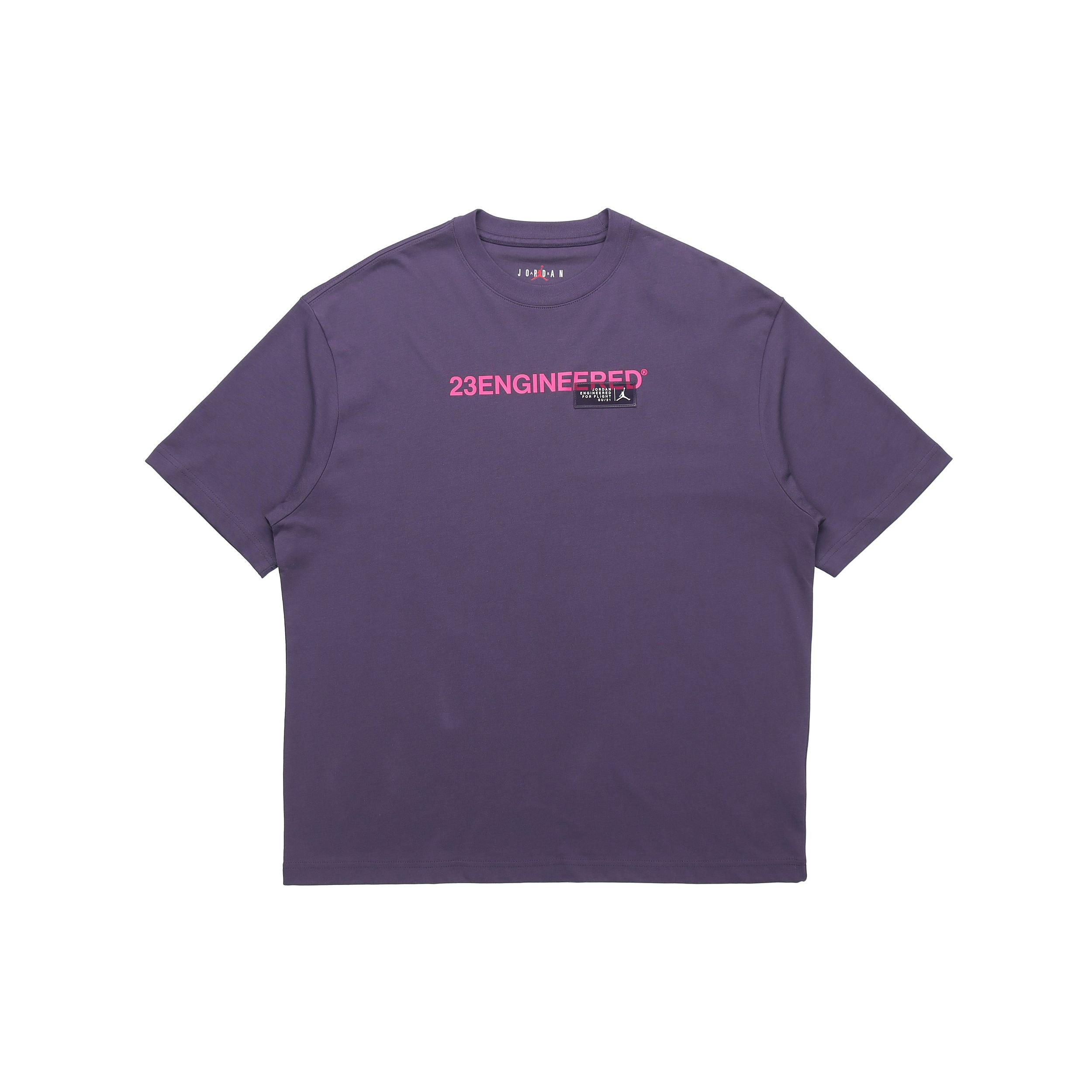 Jordan T Shirts Men s Purple Crew Neck Moderate Straight Fit CZ5182-573 XL