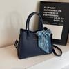 Autumn and winter high-end fashion silk scarf contrasting color temperament handbag shoulder messenger women's bag
