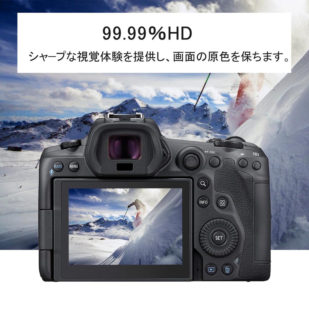 Rieibi of Canon EOS R6 Mark II Screen Tempered Glass Screen Protector for R6 Mark 9H Impact Fingerprint High Sensitivity [Set 3] Protector, II, 0.25mm