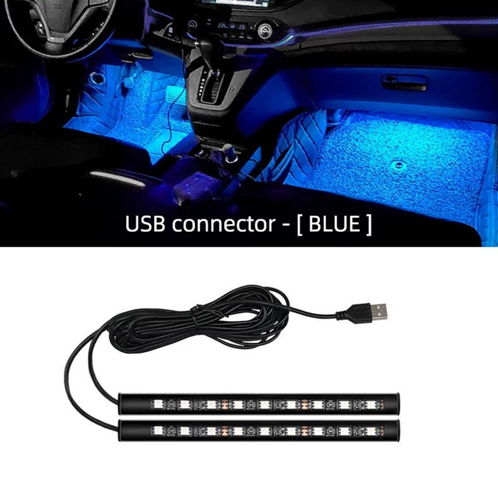 

LED Car Interior Ambient Foot Light with USB Backlight Light 5V Auto Decorative Atmosphere Neon Lamp Vehicle Accessories