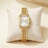 Ceas Pătrat Mic de Aur de Valoare Ridicată pentru Femei Modă Lumină Lux High-End Student Test Ceas cu Brățară Quartz
