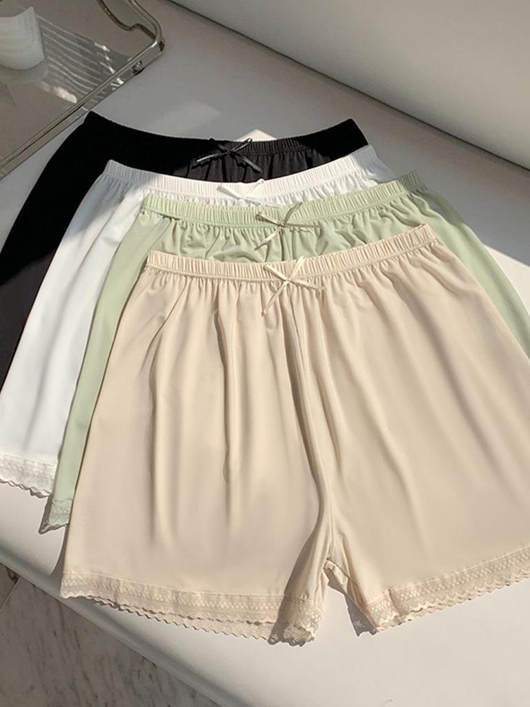 Women's High-Waisted Lace Safety Leggings: Non-Curling, Anti-Exposure, Summer Outdoor Wear