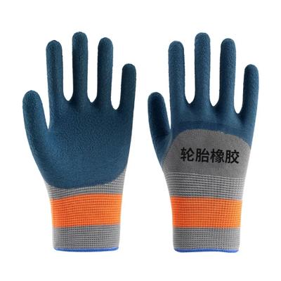 Hot 12 Pairs of Thirteen Needle Tire Rubber Work Gloves Wear-resistant Protective Labor Gloves Breathable Work Protective Gloves