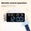 Modern Digital Wall Clock With Led Display And Temperature For Living Room Decor