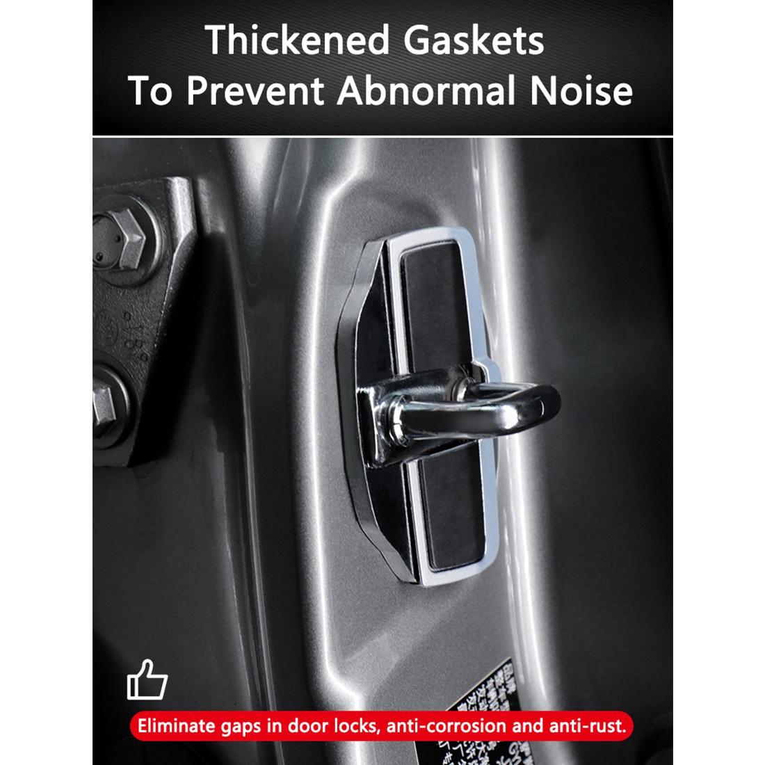 Reliable-Car TRD Door Lock Buckle Upgraded Stabilizer Cover Latches Stopper For-Lexus-Toyota Series Eliminate Abnormal Space Black 1 Sets