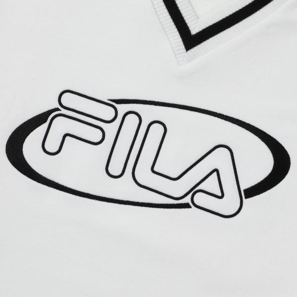 Fila OVersized V Neck Sweatshirt