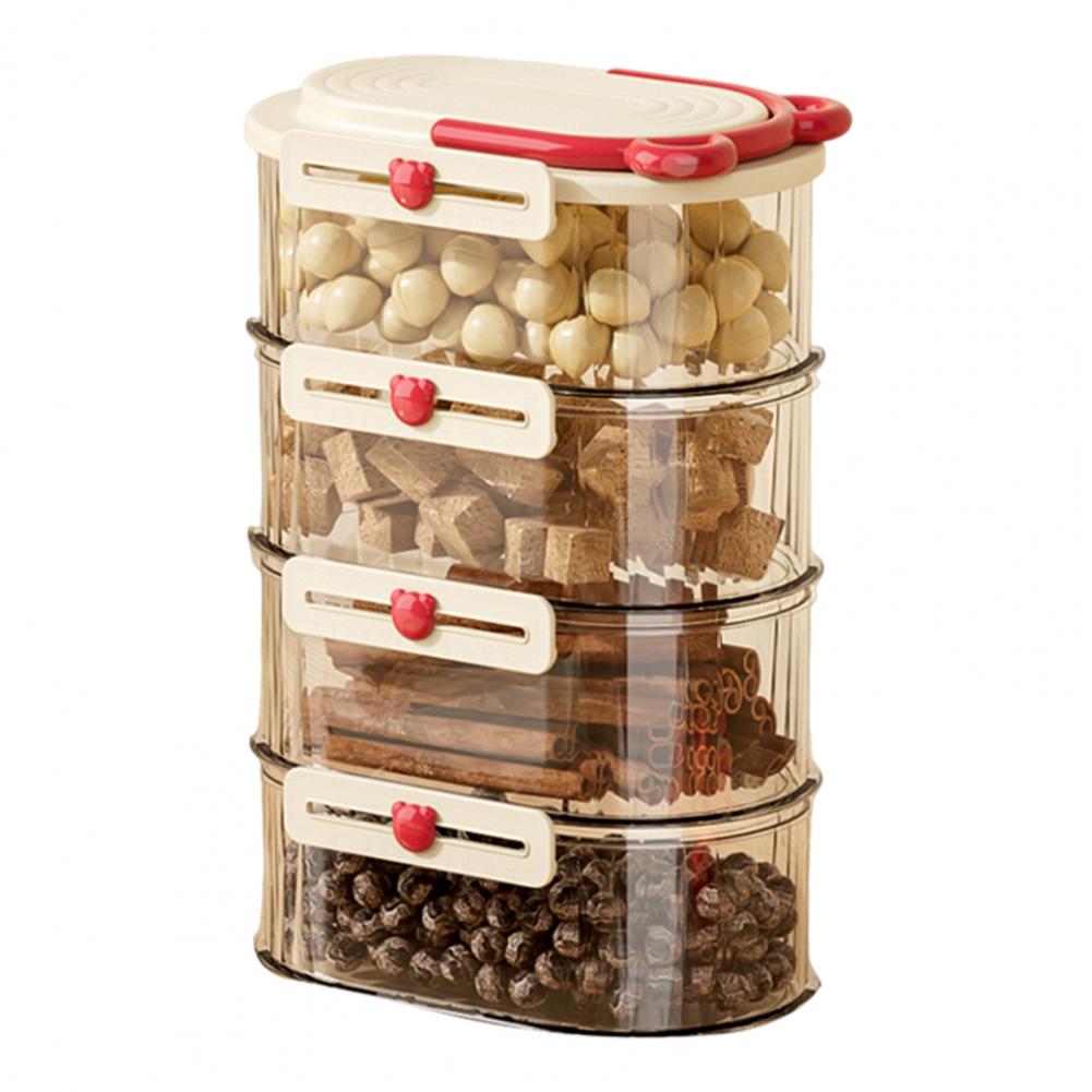 Kuchyňská polička na koření Vzduchotěsné nádoby na koření Kompaktní sada pro skladování koření s uzavíratelnými sklenicemi a boxy Efektivně uspořádejte koření