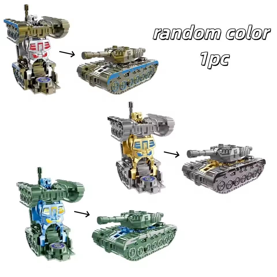 

Children Creative Rotating Mech Simulation Tank Transformation Robot Fingertip Decompression Toy Model Gift Boy