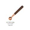 Gold-Plated Stainless Steel Measuring Cups & Spoons Set with Acacia Wood Handles – 8 Pieces