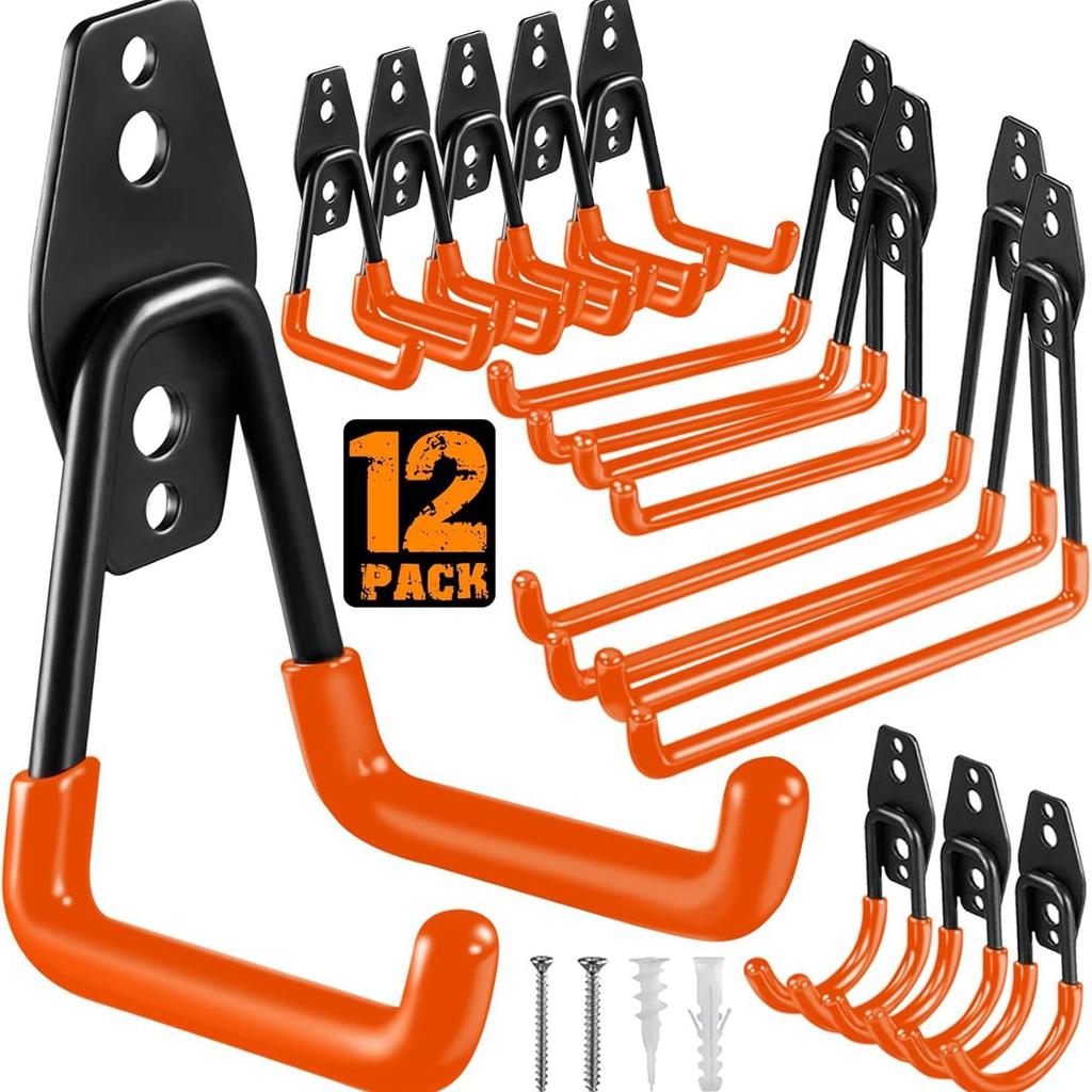 Warehouse Heavy-duty Wall Storage Metal Garage Hooks, Drilled Iron Art Load-bearing Bicycle Wall Hooks