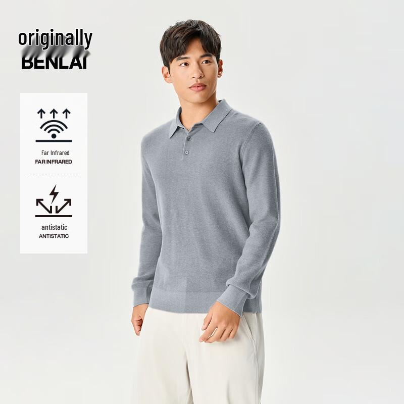 

BENLAI Men s Thermal Polo Knit Shirt S