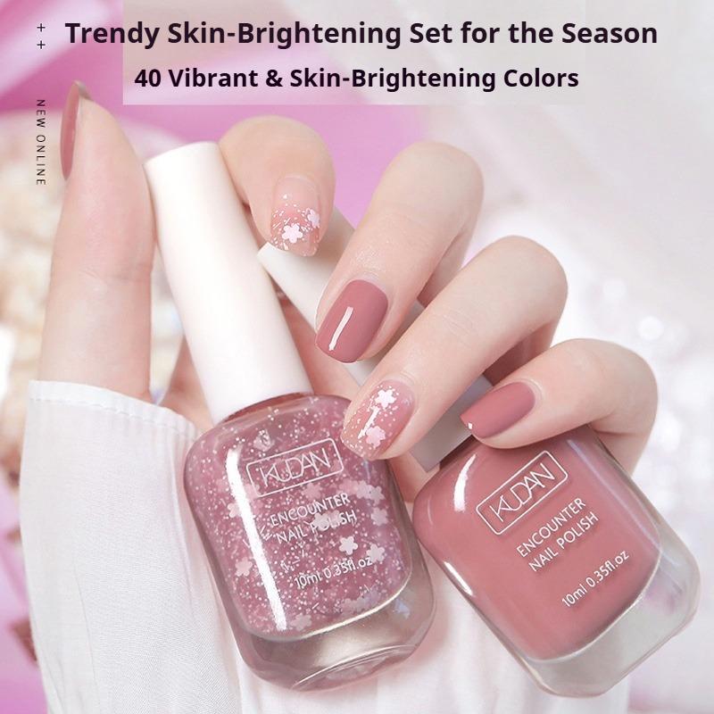 Water-based Nail Polish, No Baking Required, Long-lasting, Peel-off, Top Coat, Clear, Quick-drying Solid Nail Polish
