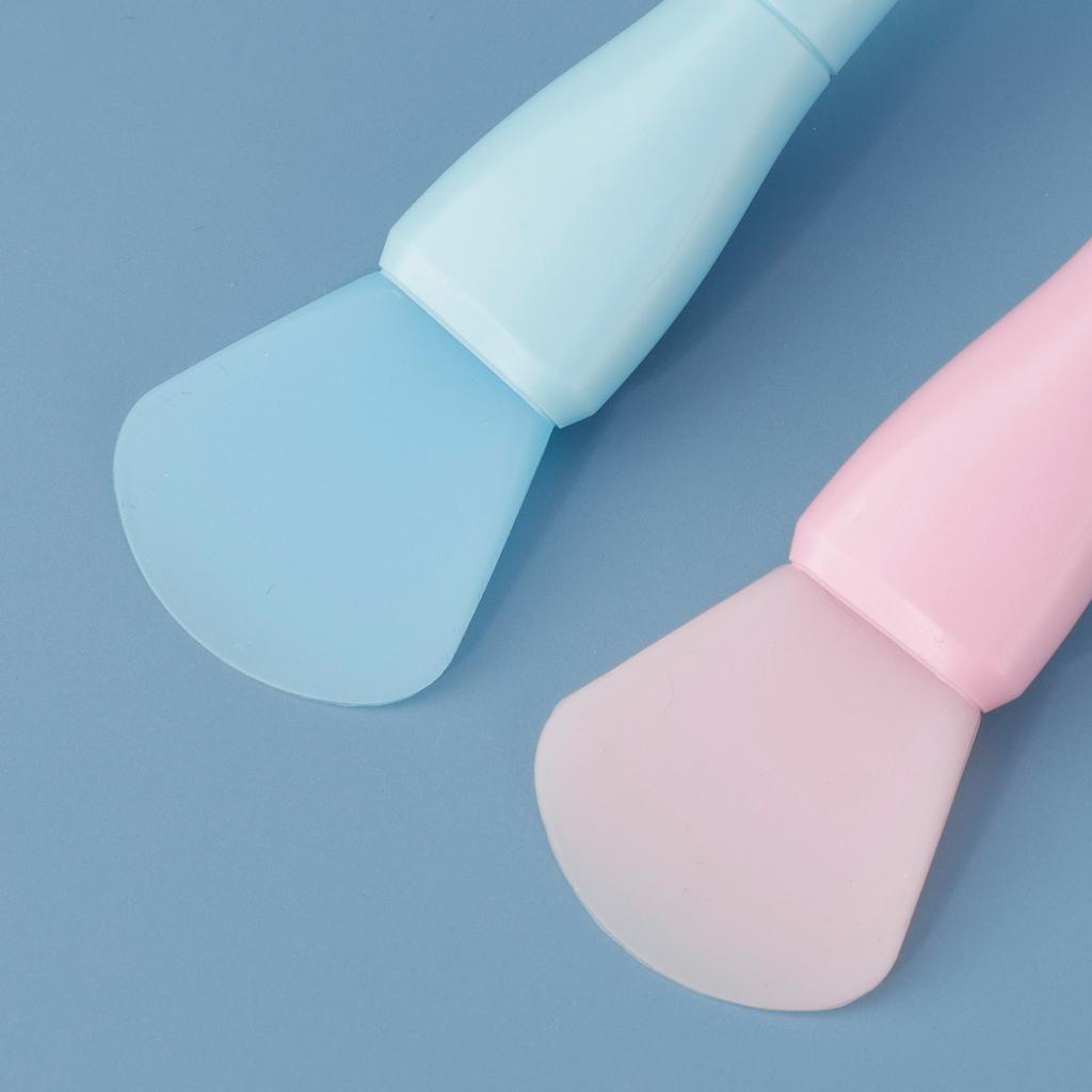 New product with digging spoon double head silicone mask brush silicone soft head mud mask brush digging apply makeup remover c