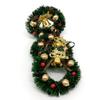 2pcs Miniature Christmas Wreath Mini Hanging Xmas Wreath Dollhouse Garland Wall Grass Strip Decoration Accessories
