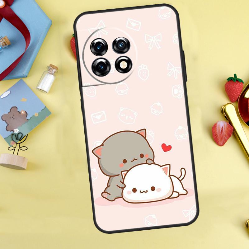 

Peach And Goma Cat Case For OnePlus 13R 12R 10R 15 13 12 11 10 9 13T 10T 8T Nord CE 5 2 3 4 Lite N20 N30 Cover OnePlus 11