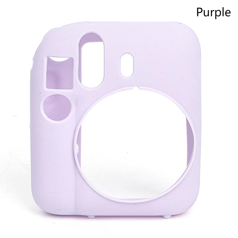 

Для фотоапарата Fujifilm Instax Mini12 Силіконовий чохол Захисна кришка М який Однотонний Захист від подряпин Для чохла Instant Mini 12 фіолетовий