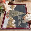 Christmas Style Living Room Rugs Home Decoration Cartoon Bedroom Anti-slip Carpet Washable Floor Mat Lounge Rug Dining Room